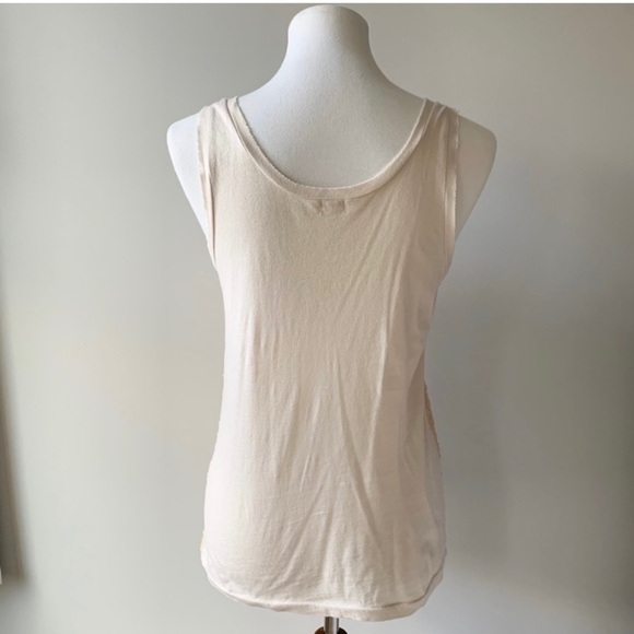 J. Crew Sequin Cream Tank Top Size Small - Picture 2 of 8